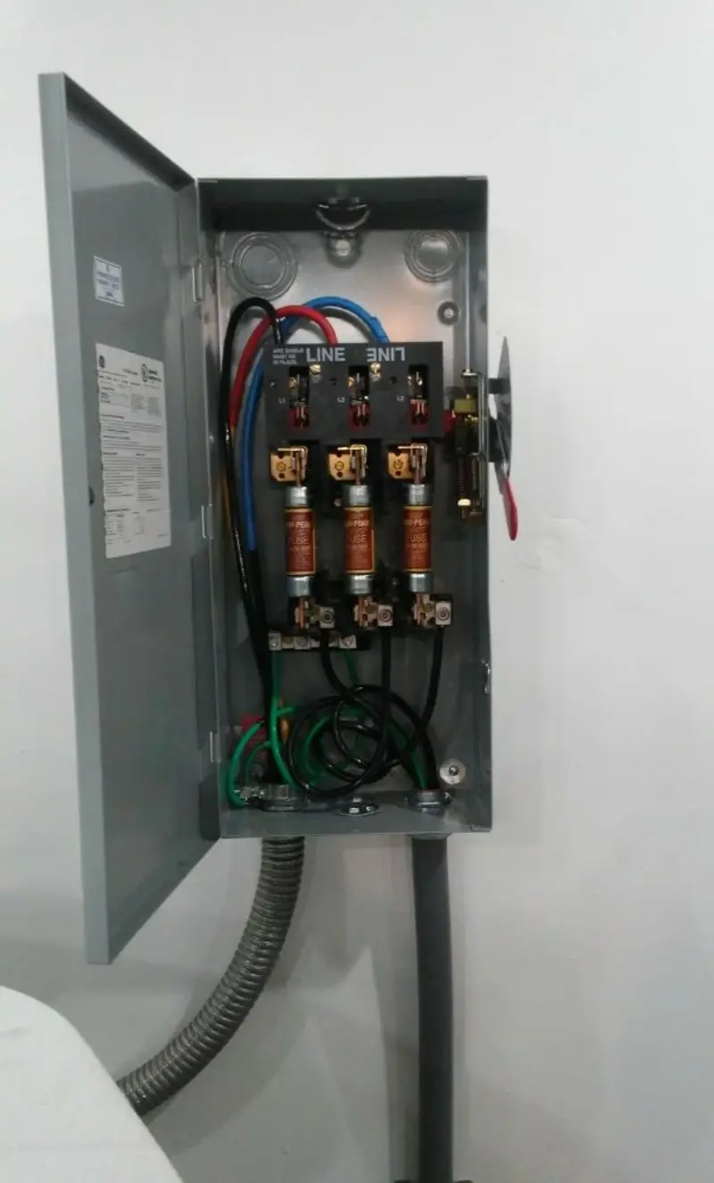 Three-phase disconnect switch installed for Electrical Wiring & Rewiring in North Arlington